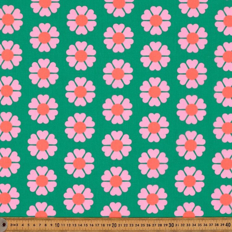 Mix N Match TC Pretty & Pink Floral Printed 112 cm Polycotton Poplin Fabric