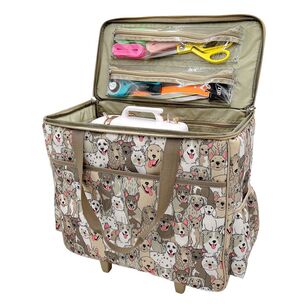 Timber & Thread Dogs Sewing Trolley Brown