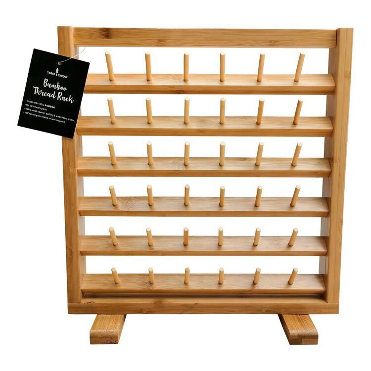 Timber & Thread 36 Spool Bamboo Rack Natural