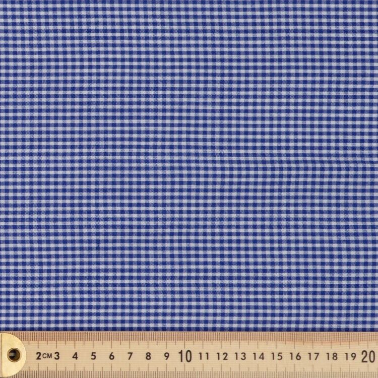Yarn Dyed Gingham 112 cm Cotton Dazzling Blue 112 cm