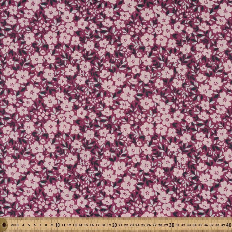 Ditzy Berry Floral 120 cm Multipurpose Cotton Fabric