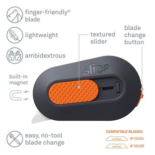 Slice Manual Mini Pocket Cutter Grey & Orange