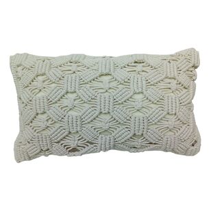 Ombre Home Amelie Macrame Cushion Cover Cream 30 x 50 cm