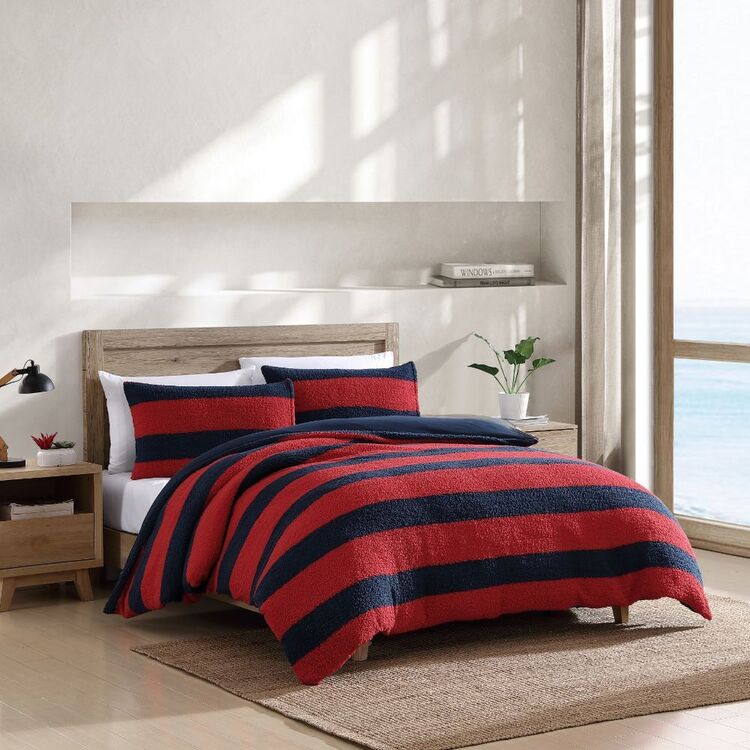 Nautica Lawndale Sherpa Quilt Cover Set
