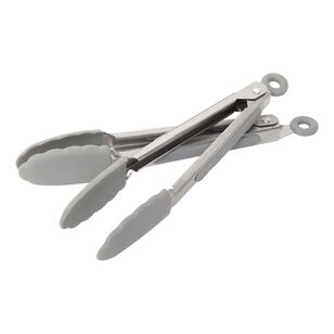 Wiltshire Silicone Tongs 2 Pack Grey 18 cm