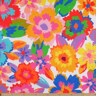 Ellie Whittaker Posy 150 cm Decorator Fabric White & Multicoloured 150 cm
