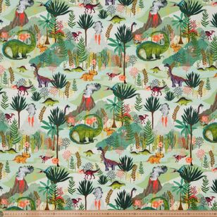 Katherine Quinn Dinosaur Life 150 cm Cotton Fabric Multicoloured 150 cm