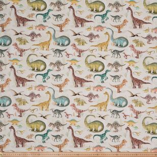 Katherine Quinn Dinosaurs 150 cm Cotton Fabric Multicoloured 150 cm