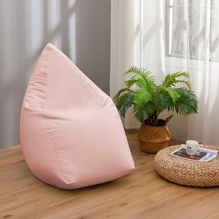 Koo Izzy Cotton Canvas Teardrop Bean Bag  Pink 50 x 120 cm