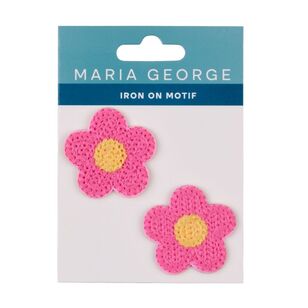 Maria George 2 Flowers Sew On Motif Pink