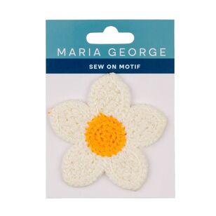 Maria George Large Daisy Sew On Motif White