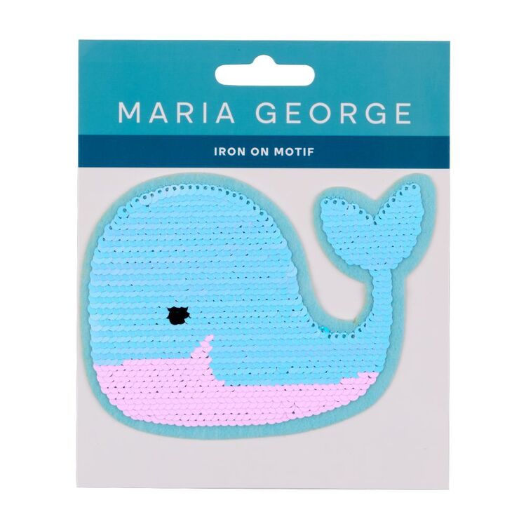 Maria George Sequin Whale Iron On Motif