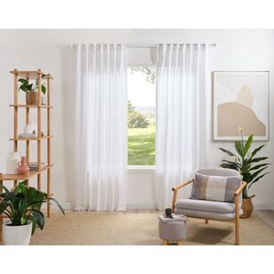 KOO Loft Sheer Concealed Tab Top Curtains White 140 x 250 cm