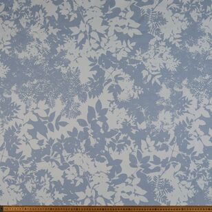 Shadow Leaves 3 Pass 120 cm Blockout Curtain Fabric BLUE 120 cm