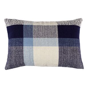 KOO Chester Yarn Dyed Woven Cushion Navy 40 x 60 cm