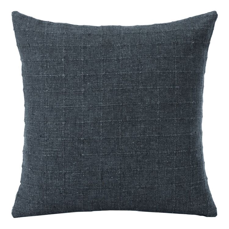 KOO Lucas Woven Check Cushion Charcoal 50 x 50 cm