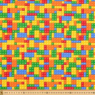 Bricks 112 cm Cotton Flannelette Multicoloured 112 cm