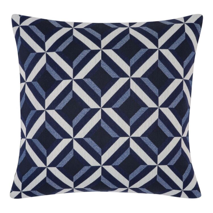 KOO George Geo Jacquard Cushion Cover Blue & White