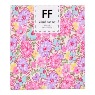 Nana Mae Allover Floral Cotton Flat Fat Multicoloured 50 x 52 cm