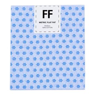 Nana Mae Tiles Cotton Flat Fat BLUE 50 x 52 cm