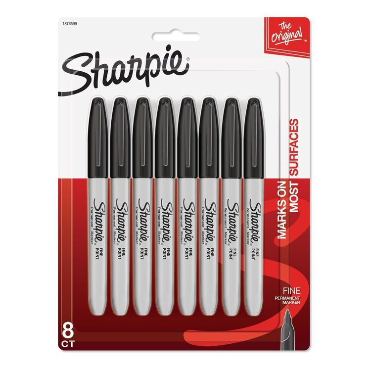 Sharpie How Much Sharpie Fine Point Permanent Marker 8 Pack Black | Spotlight Singapore