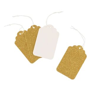 Recollections Gold Glitter Tags 15 Pack Gold Glitter
