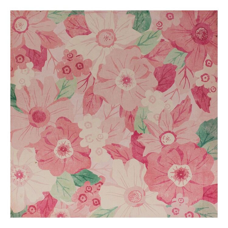 Recollections Pink Flowers Loose Paper