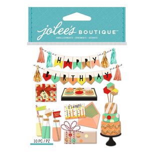 American Crafts Jolee's Boutique Happy Birthday 3D Stickers Multicoloured