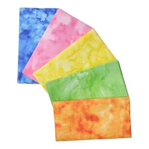 Watercolour Texture Fat Quarter Bundle Multicoloured 49 x 52 cm