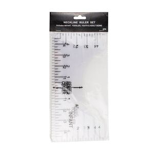 Neckline Ruler 4 Pack Set Clear