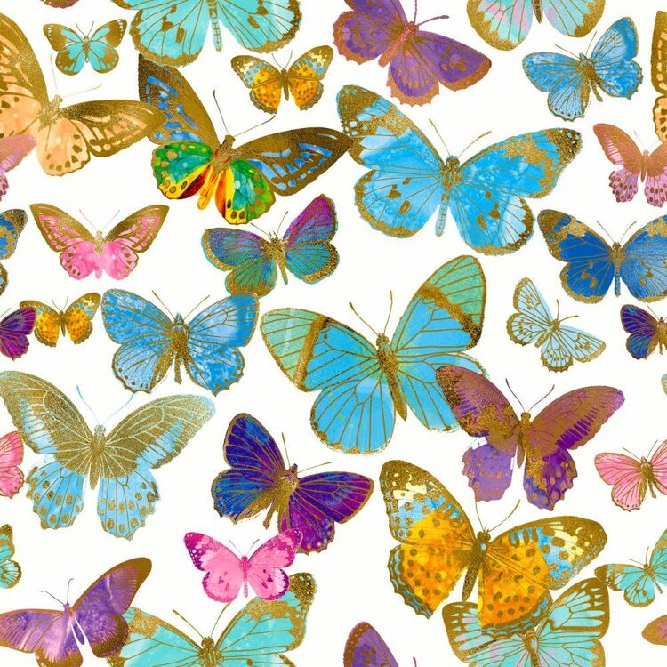 Paper + Design Golden Butterflies Luncheon Napkins 20 Pack