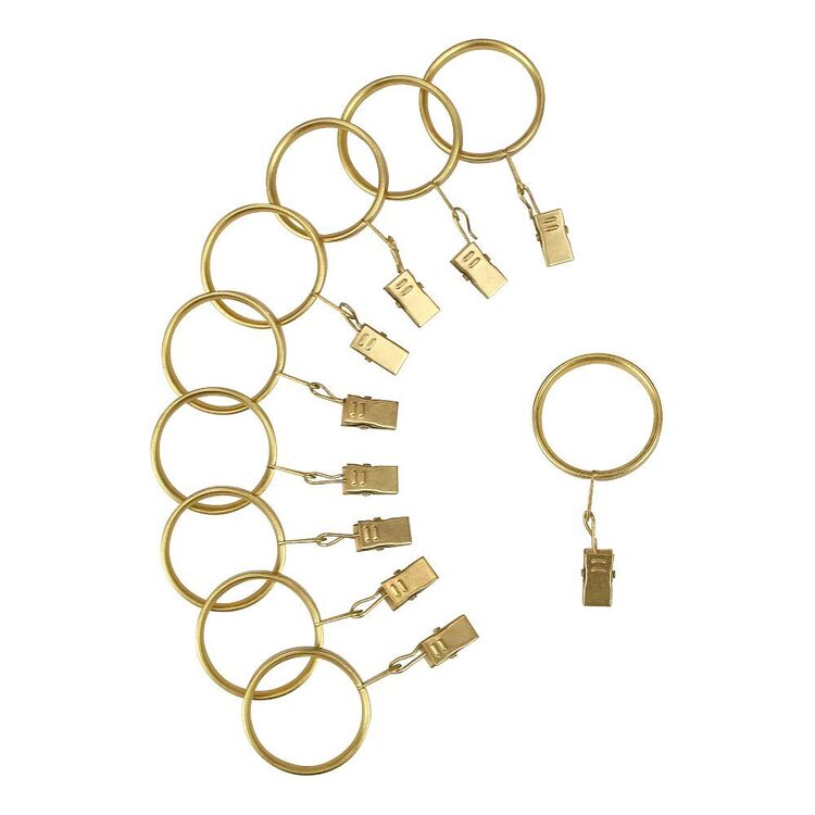 Brass Metal Clips for Wood Rings 10pk