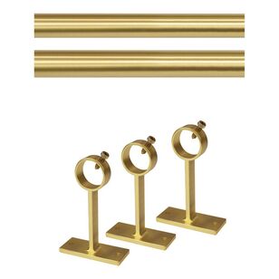 Selections Gold Rod Ceiling Bracket 3 Pack Brass