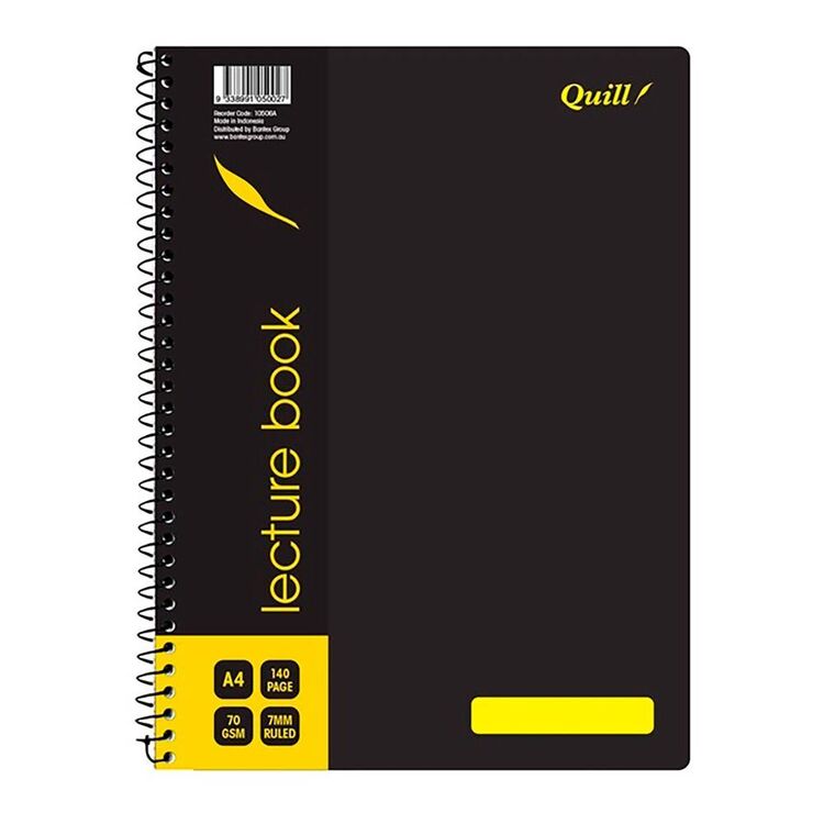 Quill Q Series Lecture Book Black A4
