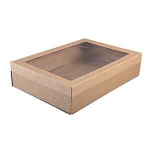 Alpen Medium Rectangle Catering Tray With Lid Natural Medium
