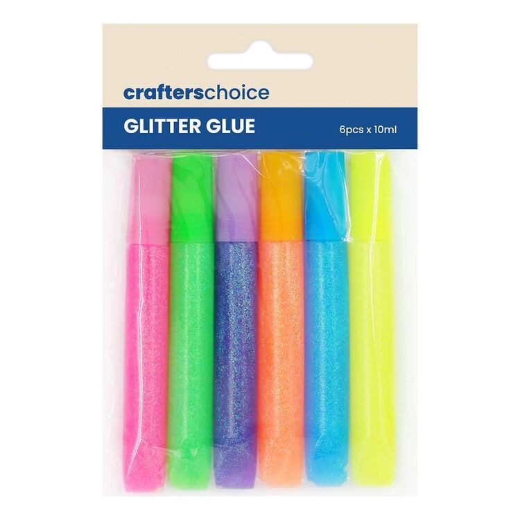 Crafter's Choice Craft Glitter Glue 6 Pack