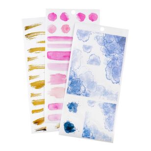 American Crafts Watercolour Wishes Art Journaling Stickers Multicoloured