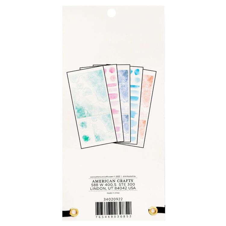 American Crafts Watercolour Wishes Art Journaling Stickers Multicoloured