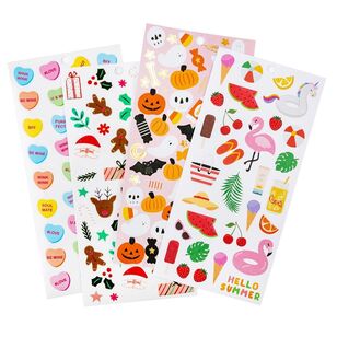 American Crafts Year Round Art Journaling Stickers Multicoloured