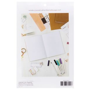 American Crafts Art Journaling Notebook 3 Pack Kraft 6.75 x 8.75 in
