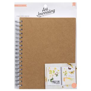 American Crafts Art Journaling Spiral Notebook Kraft 6.75 x 8.75 in