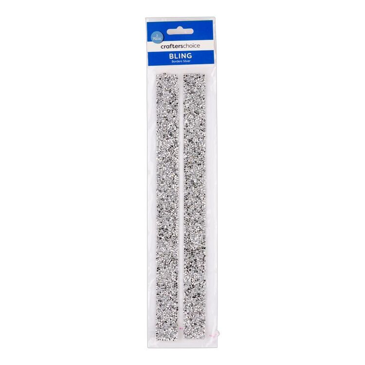 Crafters Choice Bling Gem Border 2 Pack Silver