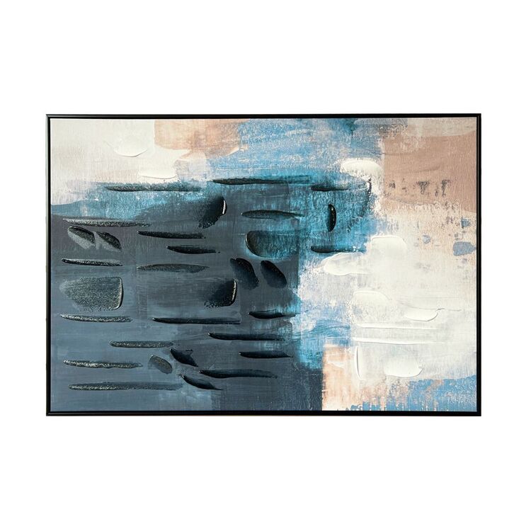 KOO Serene Haven Abstract Framed Canvas