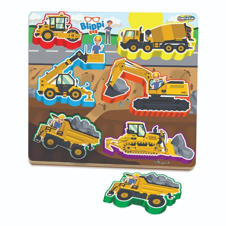 Creative Kids Blippi Construction Vehicles Puzzle