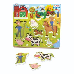 Creative Kids Blippi Wooden Farmyard Puzzle Multicoloured