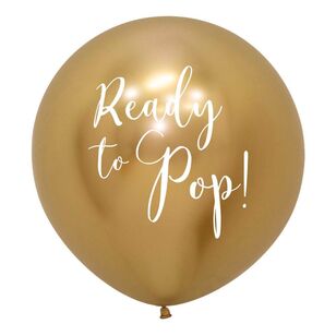 Sempertex 'Ready To Pop' 60cm Baby Shower Latex Balloon Gold 60 cm