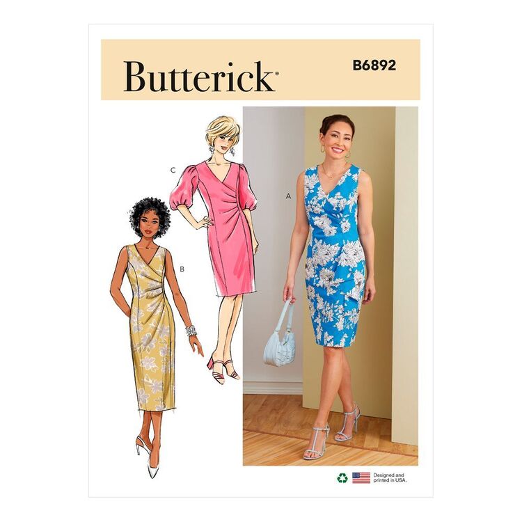 Butterick Sewing Pattern B6892 Misses' Dress White