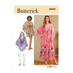 Butterick Sewing Pattern B6900 Misses' Caftan White