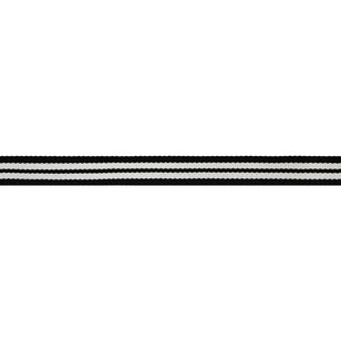 Simplicity Stripe Heavy Belting Black & White 28mm