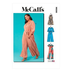 McCall's Sewing Pattern M8288 Misses' & Women's Romper, Jumpsuits & Sash White